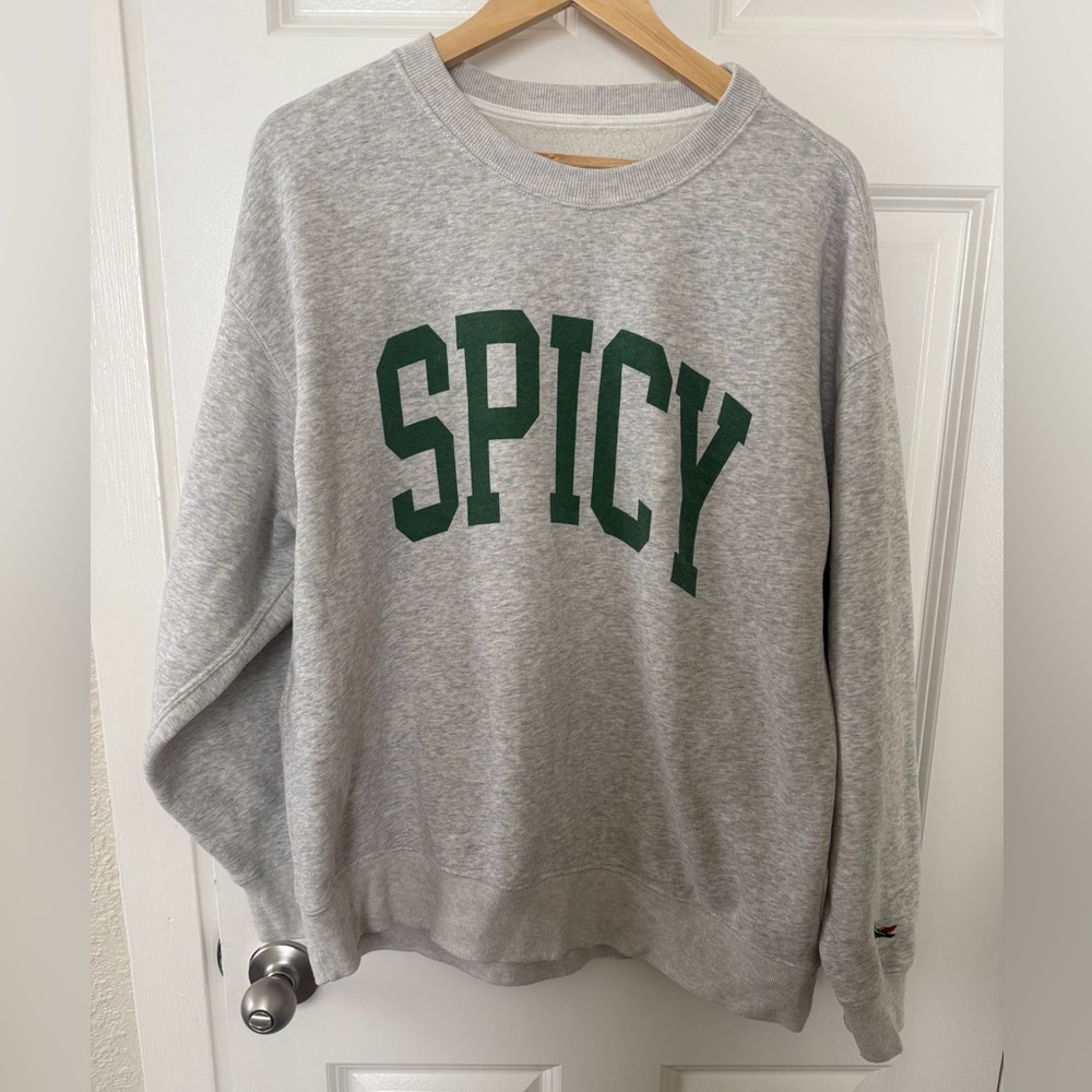Abercrombie and Fitch Spicy Gray Crewneck Sweatshirt Size Medium